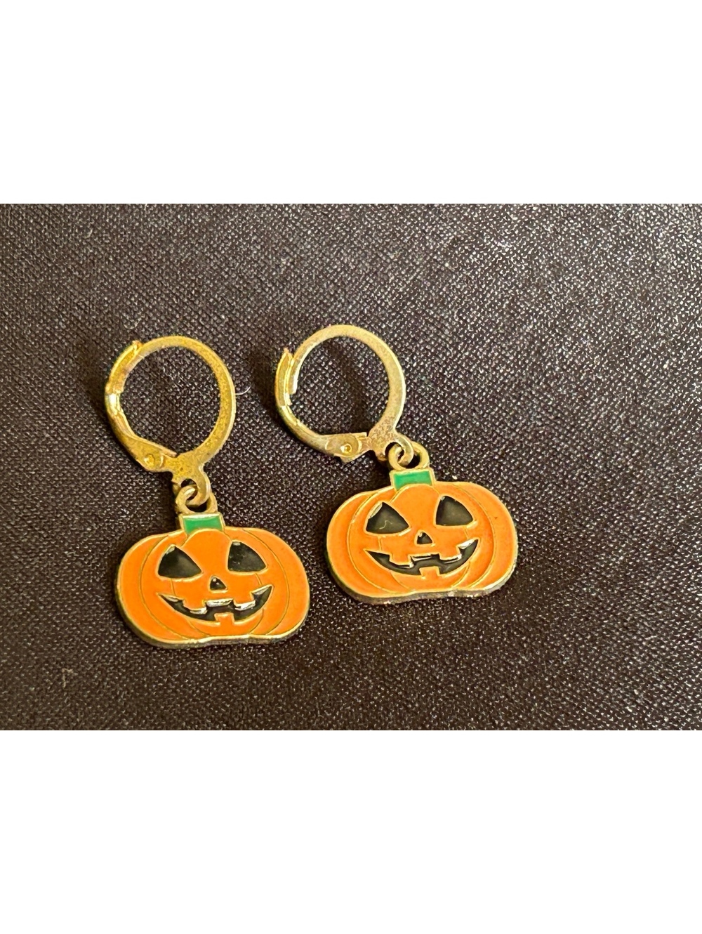 Halloween Pumpkin Jack-o'-Lantern Hoop Earrings